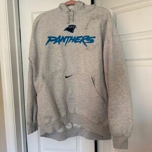 Nike Gray Hoodie with Blue Panthers Logo